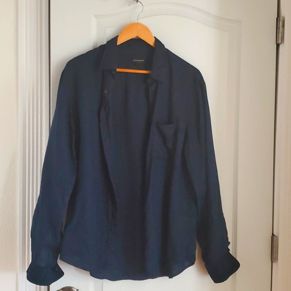 Club Monaco Men's Linen Buttondown